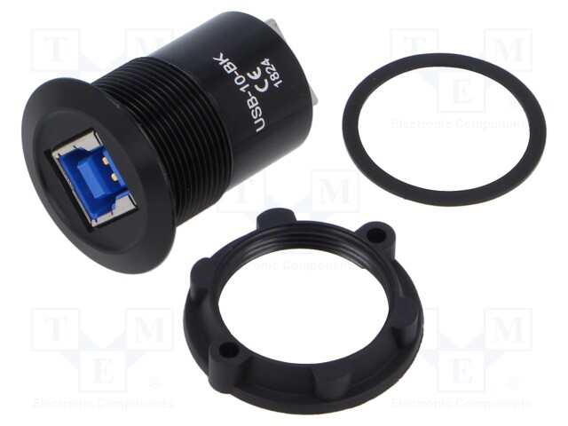 Adapter; USB A socket,USB B socket; USB 3.0; Thread: M22; 1÷10mm