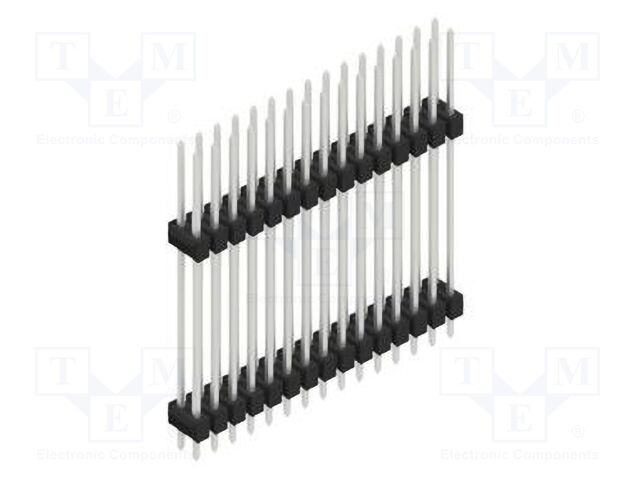 Connector: pin strips; pin header; male; PIN: 30; 2.54mm; THT; 2x15