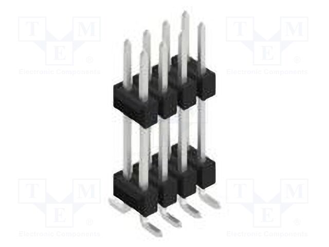 Connector: pin strips; pin header; male; PIN: 8; 2.54mm; SMT; 2x4