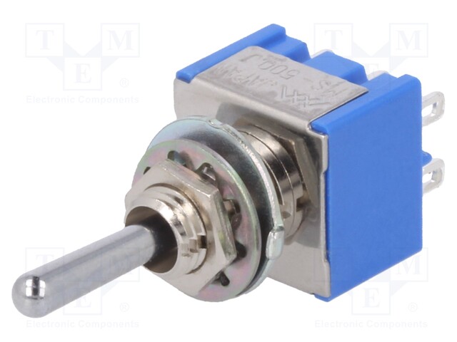 Switch: toggle; Pos: 3; DP3T; (ON)-OFF-(ON); 6A/125VAC; -10÷55°C