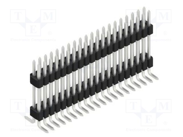 Connector: pin strips; pin header; male; PIN: 40; 1.27mm; SMT; 2x20
