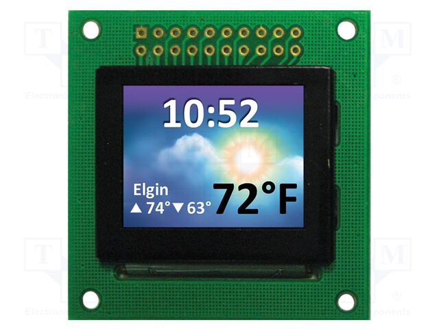 Display: OLED; matrix; 128x96; Dim: 45x45x5.1mm; 2x10; -30÷70°C
