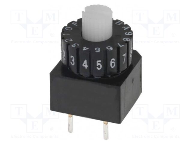 Encoding switch; HEX/BCD; Pos: 16; THT; Rcont max: 200mΩ; 2.45Ncm