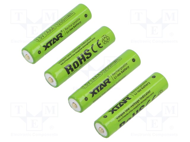 Re-battery: Li-Ion; 10440,AAA,R3; 1.5V; 1200mAh; Ø10.3x44.5mm