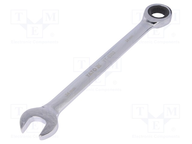Key; combination spanner,with ratchet; 24mm