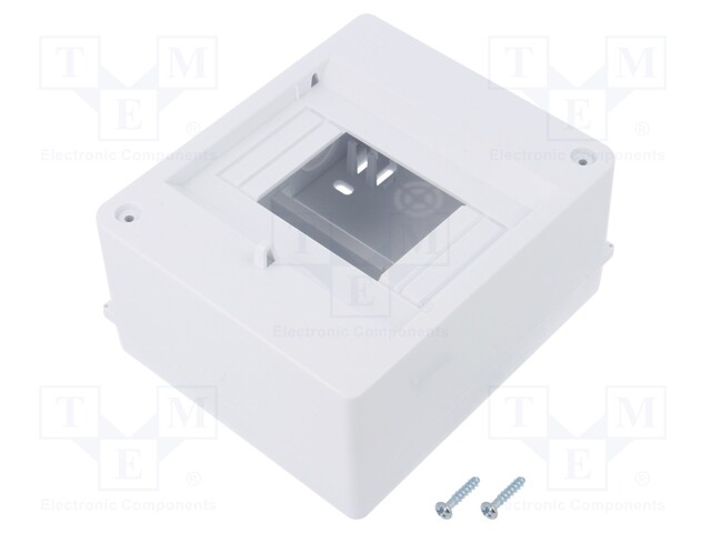 Enclosure: for modular components; IP20; white; No.of mod: 5; 400V