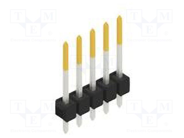 Connector: pin strips; pin header; male; PIN: 5; 2.54mm; THT; 1x5