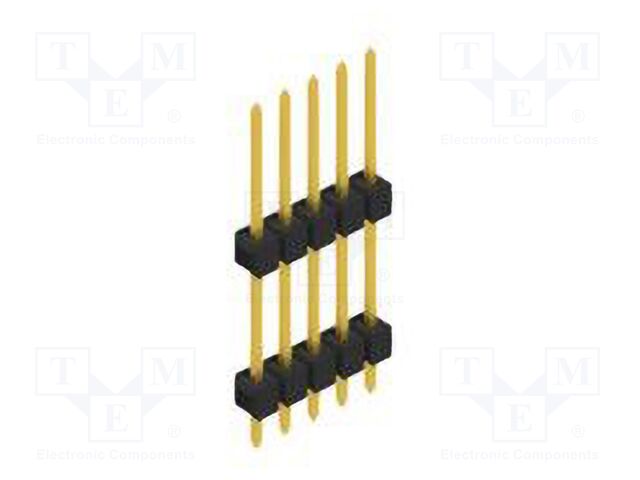 Connector: pin strips; pin header; male; PIN: 5; 2.54mm; THT; 1x5