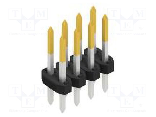 Connector: pin strips; pin header; male; PIN: 8; 2mm; THT; 2x4; 100V