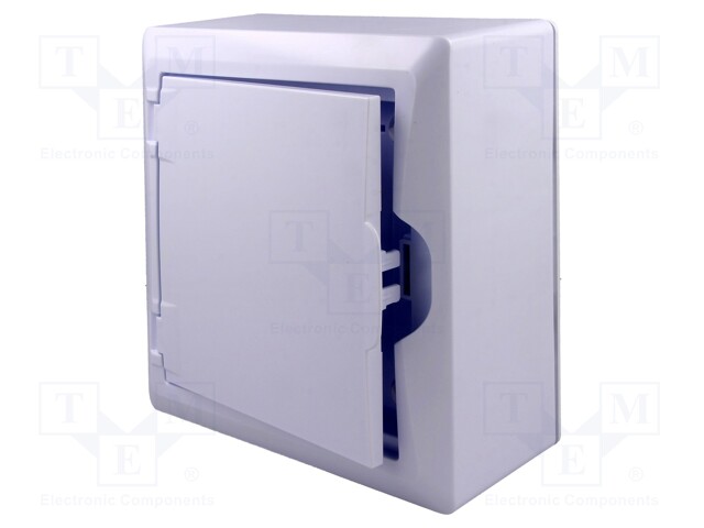Enclosure: for modular components; IP40; white; No.of mod: 6; 400V