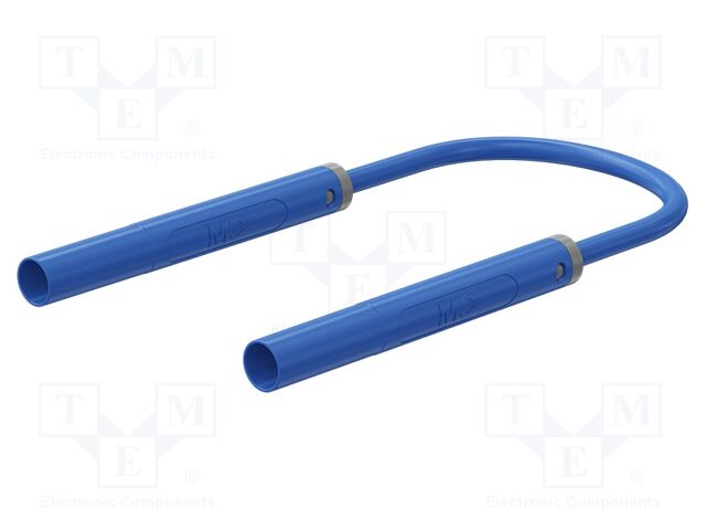 Test lead; 19A; insulated; Urated: 1kV; Len: 1.5m; blue