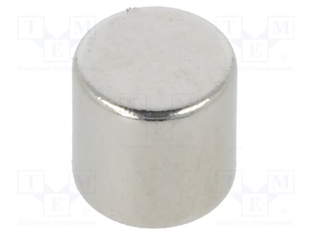 Magnet: permanent; neodymium; 5.5N; Ø: 5mm; H: 5mm