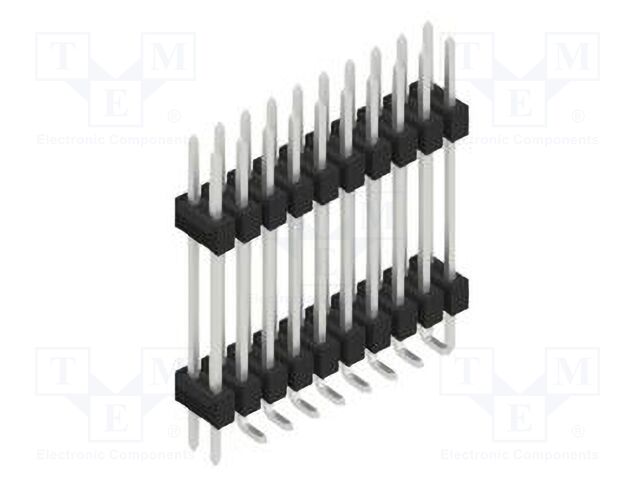 Connector: pin strips; pin header; male; PIN: 20; 2.54mm; SMT; 2x10