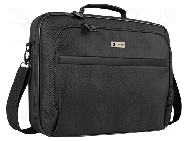 Laptop bag; black; poliester 600D; Usable dim: 370x40x285mm