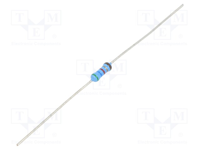 Resistor: thin film; THT; 56.2Ω; 600mW; ±5%; Ø2.5x6.5mm; 50ppm/°C