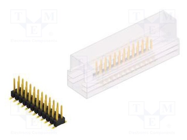 Connector: pin strips; pin header; male; PIN: 24; 2.54mm; SMT; 2x12