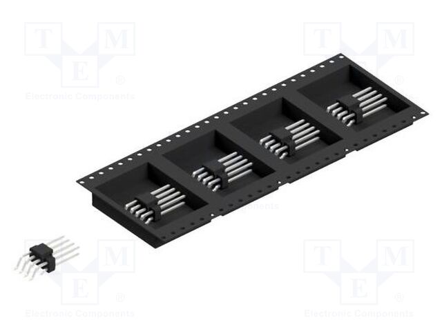 Connector: pin strips; pin header; male; PIN: 8; 2.54mm; SMT; 2x4