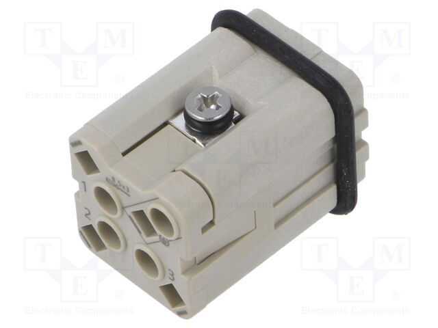 Connector: HDC; contact insert; male; EPIC H-A; PIN: 4; 3+PE; 10A