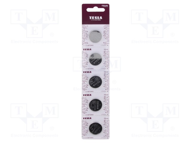 Battery: lithium; 3V; CR2430,coin; non-rechargeable; Ø24x3mm