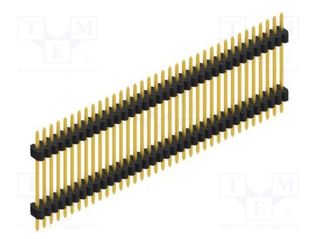 Connector: pin strips; pin header; male; PIN: 36; 1.27mm; THT; 1x36