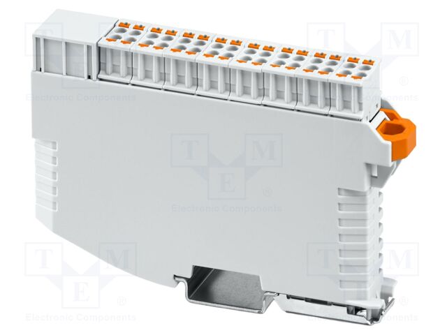 Enclosure: for DIN rail mounting; Y: 124mm; X: 18.9mm; Z: 76.5mm