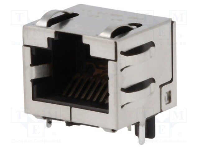 Socket; RJ45; PIN: 8; Cat: 6a; shielded; Layout: 8p8c; THT; on PCBs