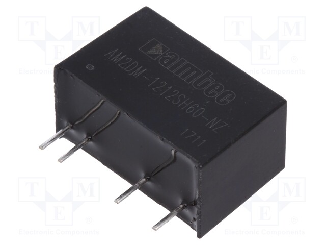 Converter: DC/DC; 2W; Uin: 10.8÷13.2V; 12VDC; Iout: 167mA; SIP7; 4.2g