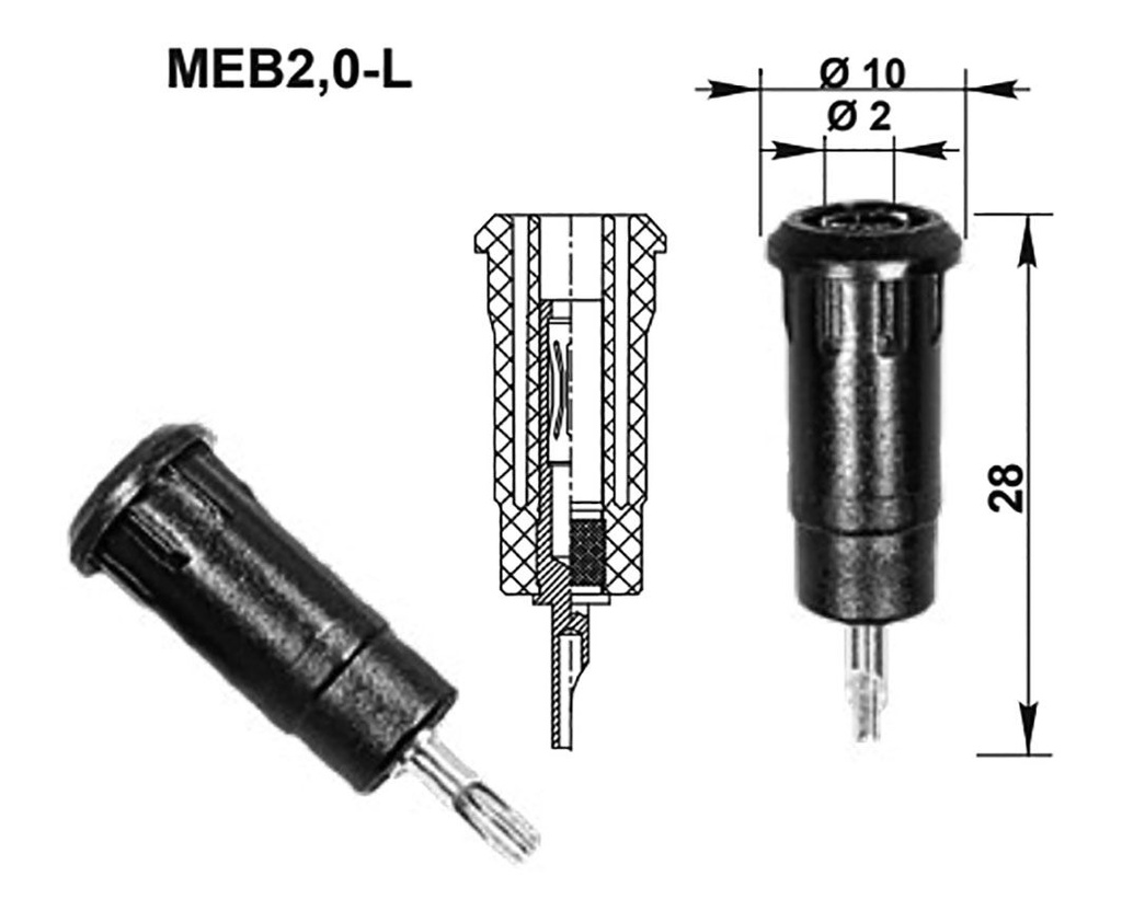 Socket; 2mm banana; Overall len: 28mm; green; Mounting: soldered