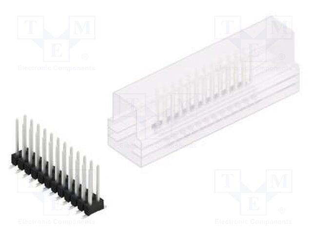 Connector: pin strips; pin header; male; PIN: 24; 2.54mm; SMT; 2x12