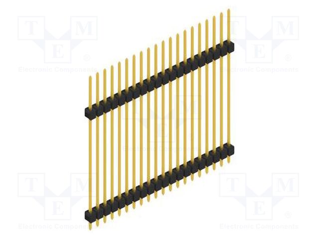 Connector: pin strips; pin header; male; PIN: 20; 2.54mm; THT; 1x20