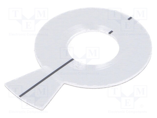 Pointer; aluminium; self-adhesive; 23mm; Mounting: on panel