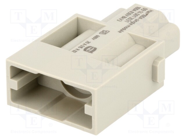 Connector: rectangular; module; female; Han Modular 100A; PIN: 1