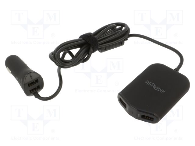 USB power supply; USB A socket x4; Sup.volt: 12÷24VDC; Inom: 9.6A