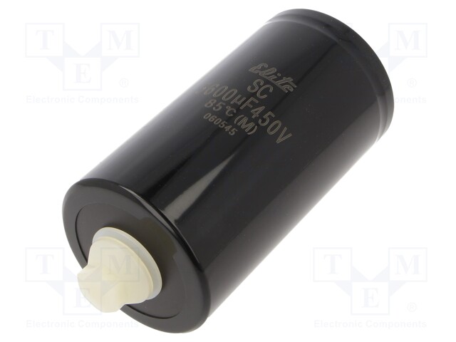 Capacitor: electrolytic; 5600uF; 450VDC; ±-20%; M5; 2000h; -25÷85°C
