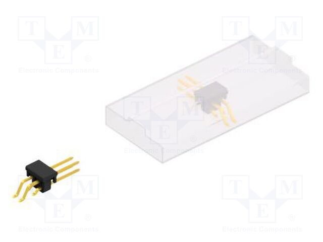 Connector: pin strips; pin header; male; PIN: 4; 2.54mm; SMT; 2x2