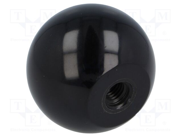 Ball knob; Dia: 50mm; M10; 21mm; black