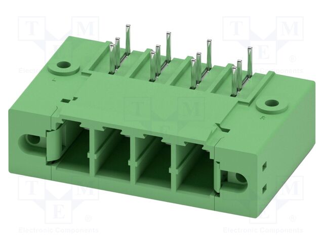 PCB headers, nominal cross section: 6 mm?, color: green, nom