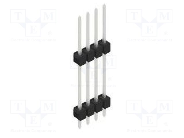 Connector: pin strips; pin header; male; PIN: 4; 2.54mm; THT; 1x4