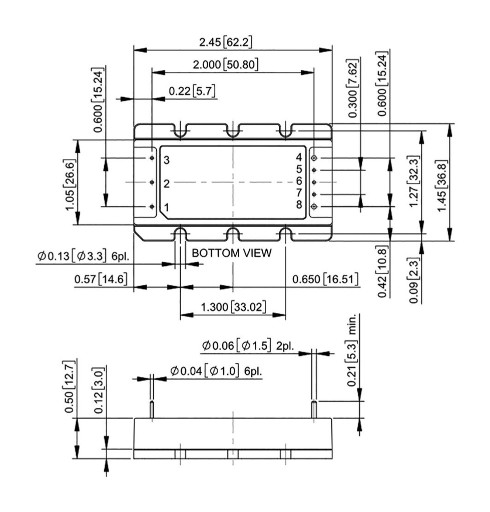Converter: DC/DC; 100W; Uin: 48VDC; Uout: 48VDC; Iout: 2.1A; CEB100W