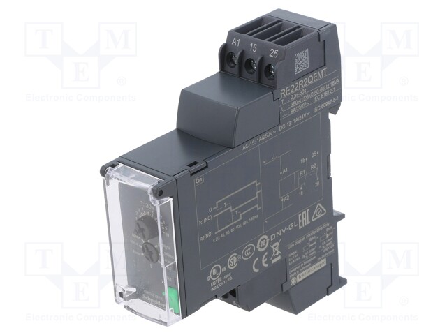 Timer; 0,3÷30s; DPDT; 250VAC/8A; 380÷415VAC; DIN; -20÷60°C; IP20