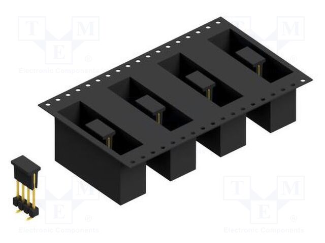 Connector: pin strips; pin header; male; PIN: 4; 2.54mm; SMT; 1x4