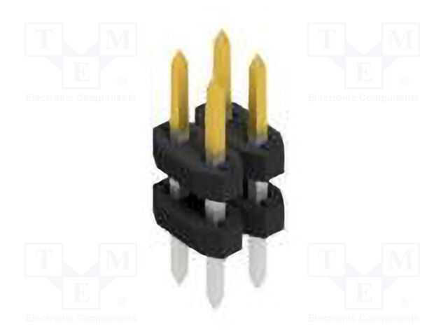 Connector: pin strips; pin header; male; PIN: 4; 2mm; THT; 2x2; 100V