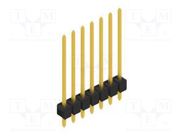 Connector: pin strips; pin header; male; PIN: 7; 2.54mm; THT; 1x7
