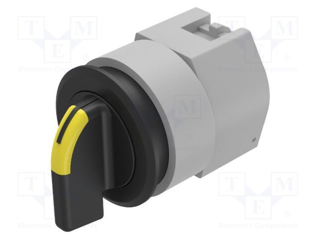 Switch: rotary; 30mm; Stabl.pos: 2; black/silver; BA9S,LED; IP65