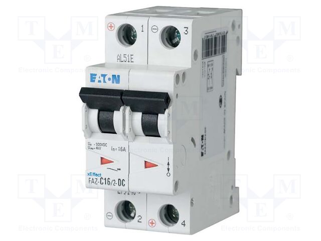 Circuit breaker; 220VDC; Inom: 13A; Poles: 2; Charact: C; 10kA; IP20