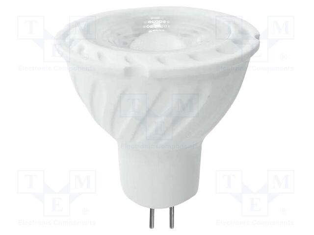 LED lamp; white warm; GU5,3; 12VDC; 455lm; P: 6W; 38°; 3000K; IP20