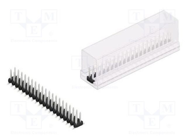 Connector: pin strips; pin header; male; PIN: 40; 2mm; SMT; 2x20