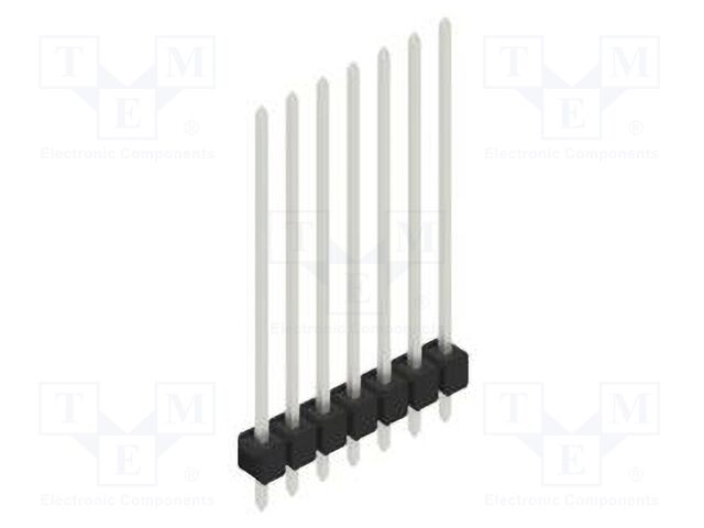 Connector: pin strips; pin header; male; PIN: 7; 2.54mm; THT; 1x7