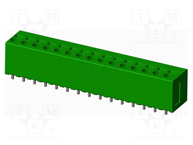 Connector: PCB terminal block; terminal; angled; Plating: tinned