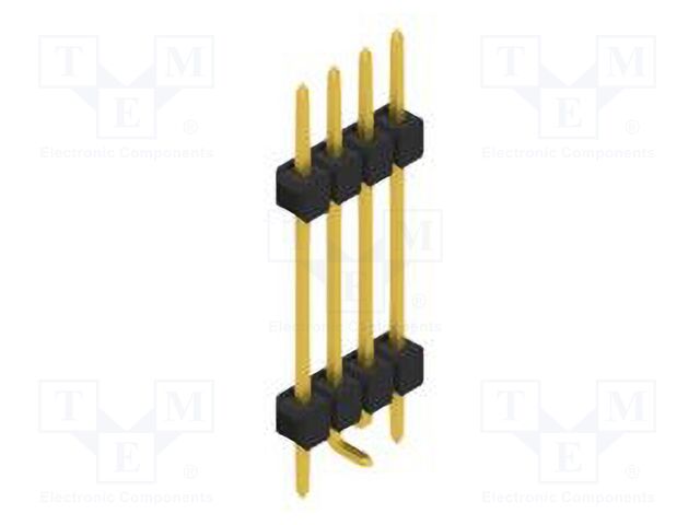 Connector: pin strips; pin header; male; PIN: 4; 2.54mm; SMT; 1x4